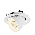 SLV Indbygnings loftlampe NUMINOS® GIMBLE M egnet til VDU-arbejdsstationer IP20, hvid, lakeret dæmpbar