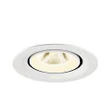 SLV Indbygnings loftlampe NUMINOS® GIMBLE M egnet til VDU-arbejdsstationer IP20, hvid, lakeret dæmpbar