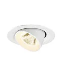 SLV Indbygnings loftlampe NUMINOS® GIMBLE M egnet til VDU-arbejdsstationer IP20, hvid, lakeret dæmpbar