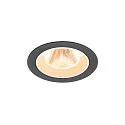 Indbygnings loftlampe NUMINOS® M rund, egnet til VDU-arbejdsstationer IP20, sort, hvid, lakeret dæmpbar