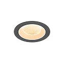 Indbygnings loftlampe NUMINOS® M rund, egnet til VDU-arbejdsstationer IP20, sort, hvid, lakeret dæmpbar