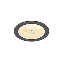 Indbygnings loftlampe NUMINOS® M rund, egnet til VDU-arbejdsstationer IP20, sort, hvid, lakeret dæmpbar