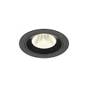 Indbygnings loftlampe NUMINOS® M rund, egnet til VDU-arbejdsstationer IP20, sort, lakeret dæmpbar