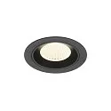 Indbygnings loftlampe NUMINOS® M rund, egnet til VDU-arbejdsstationer IP20, sort, lakeret dæmpbar