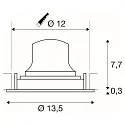 SLV ceiling recessed luminaire NUMINOS® MOVE M round, suitable for VDU workstation IP20, black, white, lacquered dimmable