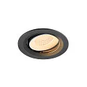 ceiling recessed luminaire NUMINOS® MOVE M round, suitable for VDU workstation IP20, black, white, lacquered dimmable
