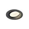 Indbygnings loftlampe NUMINOS® MOVE M rund, egnet til VDU-arbejdsstationer IP20, sort, hvid, lakeret dæmpbar
