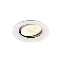 Indbygnings loftlampe NUMINOS® MOVE M rund, egnet til VDU-arbejdsstationer IP20, hvid, lakeret dæmpbar