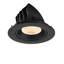 SLV Indbygnings loftlampe NUMINOS® GIMBLE L rund, egnet til VDU-arbejdsstationer IP20, sort, lakeret dæmpbar