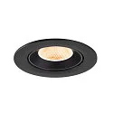 SLV Indbygnings loftlampe NUMINOS® GIMBLE L rund, egnet til VDU-arbejdsstationer IP20, sort, lakeret dæmpbar