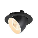 SLV Indbygnings loftlampe NUMINOS® GIMBLE L rund, egnet til VDU-arbejdsstationer IP20, sort, hvid, lakeret dæmpbar