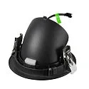 SLV Indbygnings loftlampe NUMINOS® GIMBLE L rund, egnet til VDU-arbejdsstationer IP20, sort, lakeret dæmpbar