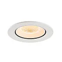 SLV ceiling recessed luminaire NUMINOS® GIMBLE L round, suitable for VDU workstation IP20, white, lacquered dimmable