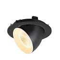 SLV Indbygnings loftlampe NUMINOS® GIMBLE L rund, egnet til VDU-arbejdsstationer IP20, sort, hvid, lakeret dæmpbar