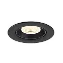 SLV Indbygnings loftlampe NUMINOS® GIMBLE L rund, egnet til VDU-arbejdsstationer IP20, sort, lakeret dæmpbar