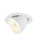 Indbygnings loftlampe NUMINOS® GIMBLE L rund, egnet til VDU-arbejdsstationer IP20, hvid, lakeret dæmpbar