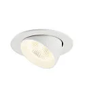 SLV Indbygnings loftlampe NUMINOS® GIMBLE L rund, egnet til VDU-arbejdsstationer IP20, hvid, lakeret dæmpbar
