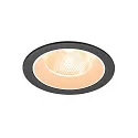 Indbygnings loftlampe NUMINOS® L rund, egnet til VDU-arbejdsstationer IP20, sort, hvid, lakeret dæmpbar