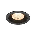 Indbygnings loftlampe NUMINOS® L rund, egnet til VDU-arbejdsstationer IP20, sort, lakeret dæmpbar