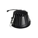 SLV ceiling recessed luminaire NUMINOS® L round, suitable for VDU workstation IP20, black, lacquered dimmable