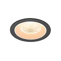 Indbygnings loftlampe NUMINOS® L rund, egnet til VDU-arbejdsstationer IP20, sort, hvid, lakeret dæmpbar