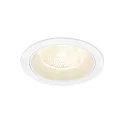 Indbygnings loftlampe NUMINOS® L rund, egnet til VDU-arbejdsstationer IP20, hvid, lakeret dæmpbar