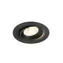Indbygnings loftlampe NUMINOS® MOVE L rund, egnet til VDU-arbejdsstationer IP20, sort, lakeret dæmpbar