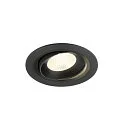 Indbygnings loftlampe NUMINOS® MOVE L rund, egnet til VDU-arbejdsstationer IP20, sort, lakeret dæmpbar