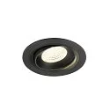 Indbygnings loftlampe NUMINOS® MOVE L rund, egnet til VDU-arbejdsstationer IP20, sort, lakeret dæmpbar