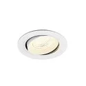 Indbygnings loftlampe NUMINOS® MOVE L rund, egnet til VDU-arbejdsstationer IP20, hvid, lakeret dæmpbar