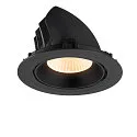 SLV Indbygnings loftlampe NUMINOS® GIMBLE XL egnet til VDU-arbejdsstationer IP20, sort, lakeret dæmpbar