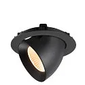 SLV Indbygnings loftlampe NUMINOS® GIMBLE XL egnet til VDU-arbejdsstationer IP20, sort, lakeret dæmpbar