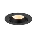 SLV Indbygnings loftlampe NUMINOS® GIMBLE XL egnet til VDU-arbejdsstationer IP20, sort, lakeret dæmpbar