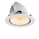 SLV Indbygnings loftlampe NUMINOS® GIMBLE XL egnet til VDU-arbejdsstationer IP20, hvid, lakeret dæmpbar
