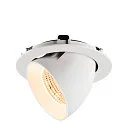 SLV Indbygnings loftlampe NUMINOS® GIMBLE XL egnet til VDU-arbejdsstationer IP20, hvid, lakeret dæmpbar