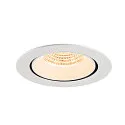 SLV Indbygnings loftlampe NUMINOS® GIMBLE XL egnet til VDU-arbejdsstationer IP20, hvid, lakeret dæmpbar
