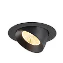 SLV Indbygnings loftlampe NUMINOS® GIMBLE XL egnet til VDU-arbejdsstationer IP20, sort, lakeret dæmpbar