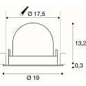 SLV recessed spotlight NUMINOS® GIMBLE XL swivelling, suitable for VDU workstation IP20, black, white dimmable
