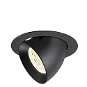 Indbygnings loftlampe NUMINOS® GIMBLE XL egnet til VDU-arbejdsstationer IP20, sort, lakeret dæmpbar