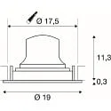 SLV ceiling recessed luminaire NUMINOS® MOVE XL swivelling, suitable for VDU workstation IP20, chrome, black dimmable