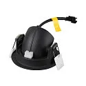 SLV ceiling recessed luminaire NUMINOS® GIMBLE XS round, suitable for VDU workstation IP20, black, lacquered dimmable