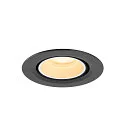 SLV Indbygnings loftlampe NUMINOS® GIMBLE XS rund, egnet til VDU-arbejdsstationer IP20, sort, hvid, lakeret dæmpbar