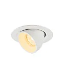 Indbygnings loftlampe NUMINOS® GIMBLE XS rund, egnet til VDU-arbejdsstationer IP20, hvid, lakeret dæmpbar