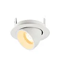 SLV Indbygnings loftlampe NUMINOS® GIMBLE XS rund, egnet til VDU-arbejdsstationer IP20, hvid, lakeret dæmpbar