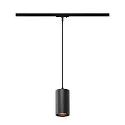 SLV 1-faset pendul ASTO TUBE med lampefatning GU10 IP20, sort