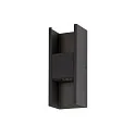 SLV Udendørs wall luminaire FLATT II PHASE up / down, havluftbestandig IP65, sort, lakeret dæmpbar
