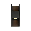 SLV Udendørs wall luminaire FLATT II PHASE up / down, havluftbestandig IP65, sort, lakeret dæmpbar
