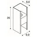 SLV Udendørs wall luminaire FLATT II PHASE up / down, havluftbestandig IP65, sort, lakeret dæmpbar
