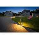 SLV outdoor floor lamp FLATT II 62 PHASE down, sea-air resistant IP65, black, lacquered dimmable