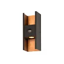 outdoor wall luminaire FLATT II SENSOR PHASE up / down, with sensor, switchable, sea-air resistant IP54, anthracite, brown